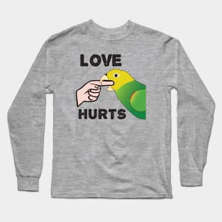 Love Hurts - Double Yellow Headed Amazon Parrot Long Sleeve T-Shirt